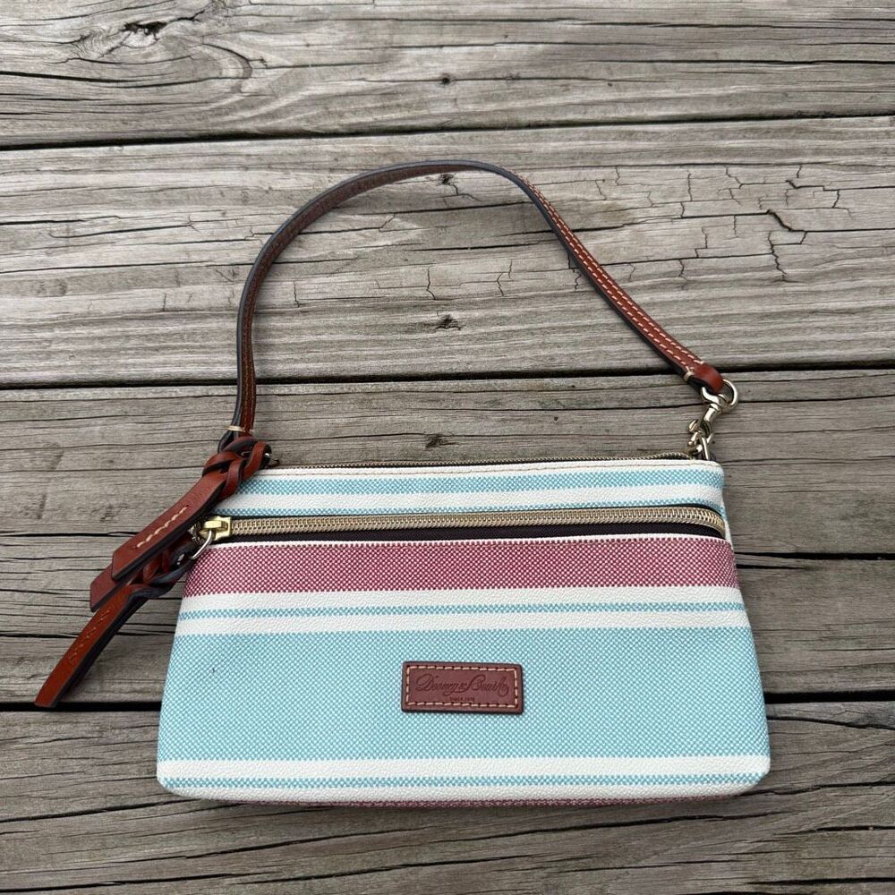 Dooney & Bourke Westerly Tech Zip Top Striped Wristlet Wallet